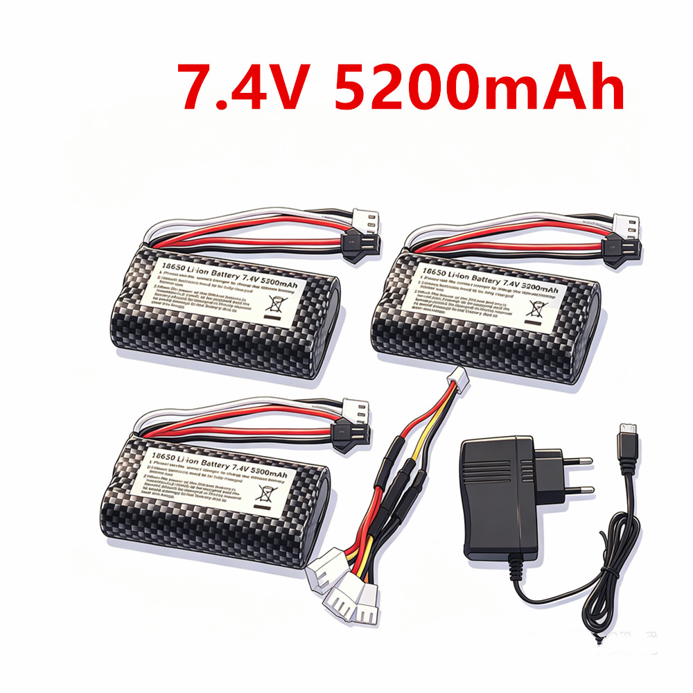 Drone Battery Li-Ion - 7.4V 5200mAh Li-ion Batterij 18650 SM