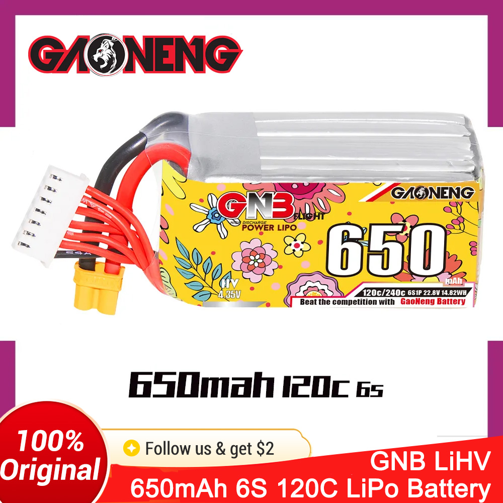 GAONENG 6S 650mAh LiHV 22.8V 1 - Drone Battery 6S recensie en prijs